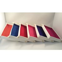 Valet Tablett, Münz/Schmuck Tablett Für Unterwegs Oder Zu Hause. Cremefarbenes Leder Mit Verschiedenen Wildlederfarben - Dorney Handmade von DorneyHandmade