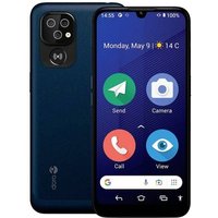 Doro 8200 Plus Senioren-Smartphone IP54, mit Ladestation, mit NFC, SOS Taste, SOS-Funktion Dunkelbla von Doro