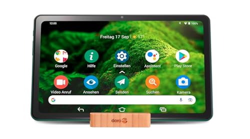 Doro - Tablet - Seniorentablet - Touchscreen - 10.4'' HD-Display - Gut lesbar - 5MP + 8MP Kamera - WLAN - Bluetooth - Einfache Benutzeroberfläche - Große Symbole - Klarer & Kräftiger Klang - Grün von Doro