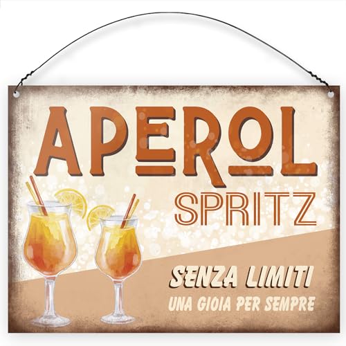 Dorothy Spring Metallschild Aperol Spritz Design Retro Vintage Dekorative Plakette für Zuhause Geschenk für Freunde Dekorationen zum Aufhängen 14 x 20 cm Dorothy Spring Metallschild Aperol Spritz Design Retro Vintage Dekorative Plakette für Zuhause Geschenk für Freunde Dekorationen zum Aufhängen 14 x 20 cm von Dorothy Spring