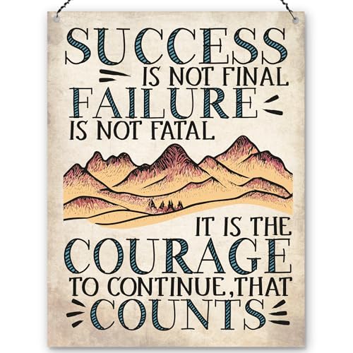 Dorothy Spring Metallschild mit Aufschrift "Success is Not Final", inspirierendes Geschenk für Freunde, Wanddekoration, 15 x 20 cm von Dorothy Spring