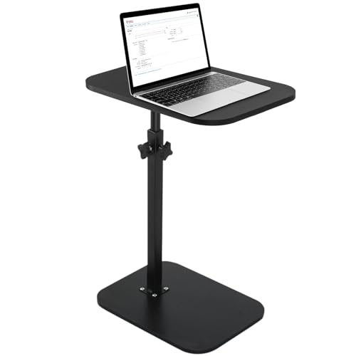 Sofatablett Tisch TV Tablett Tisch Sofa Armlehne Tisch Einstellbare Höhe 360° Drehbar Desktop Modern Einfach C-förmig Kleiner Beistelltisch Geeignet für Schlafzimmer Wohnzimmer Badezimmer Kleiner Raum von Dorriss