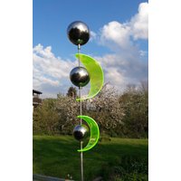 Gartenstecker Sonnenfänger Edelstahl Stele Nr.11 Grün von DortenhofArt