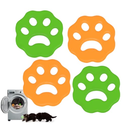Dorzu 4 Pack Tierhaarentferner Waschmaschine, Katzenhaarentferner, Tierfellwäscher Fänger Haarentferner, Wiederverwendbarer Tierhaare Waschmaschine Entfernen, Green1 von Dorzu