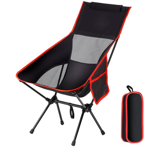 Doseno Tragbarer Campingstuhl, leichter faltbarer Stuhl für Outdoor-Camping, Wandern von Doseno