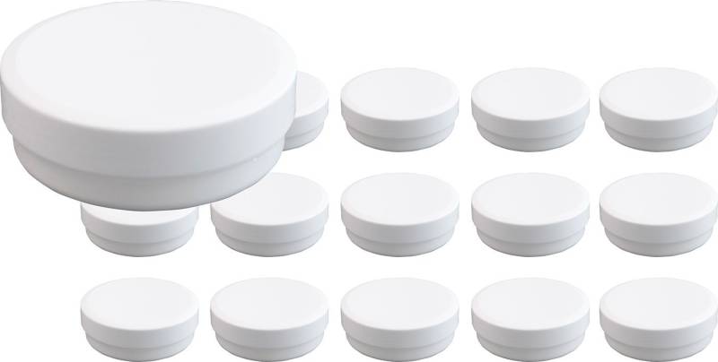 Doserie Kuhn Dose für Salben, Cremes oder Kleinigkeiten (Füllvolumen 75 ml (flach), Höhe 25 mm, 15 St., Salbendosen mit passenden Deckeln), Salbenkruke, Cremedose von Doserie Kuhn
