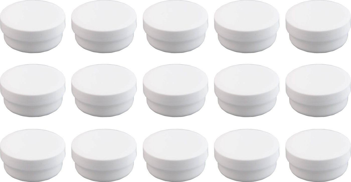 Doserie Kuhn Dose für Salben, Cremes oder Kleinigkeiten (Füllvolumen 12 ml (flach), 15 St., Salbendosen mit passenden Deckeln), Cremedose, Salbenkruke von Doserie Kuhn