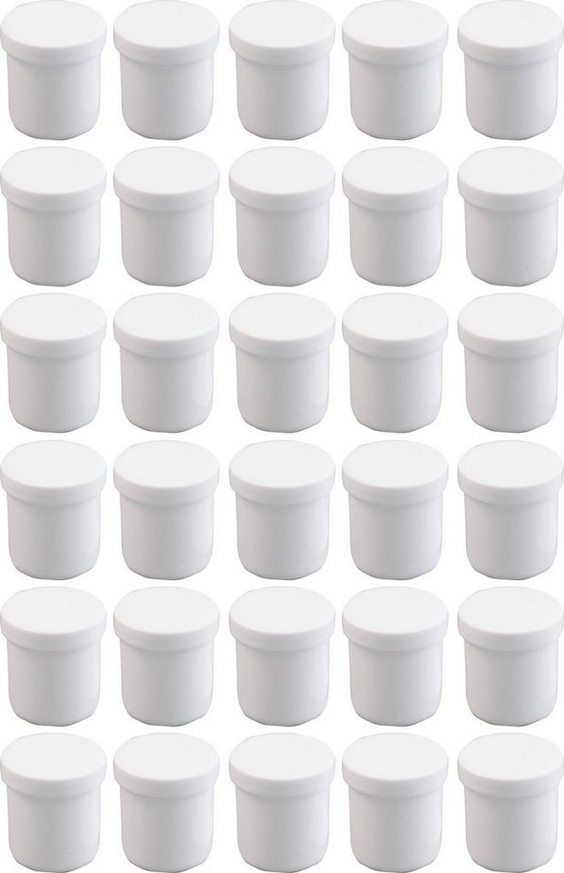 Doserie Kuhn Dose für Salben, Cremes oder Kleinigkeiten (Füllvolumen 12 ml (hoch), Höhe 31mm, 30 St., Salbendosen mit passenden Deckeln), Cremedose, Salbentiegel, Salbenkruke von Doserie Kuhn