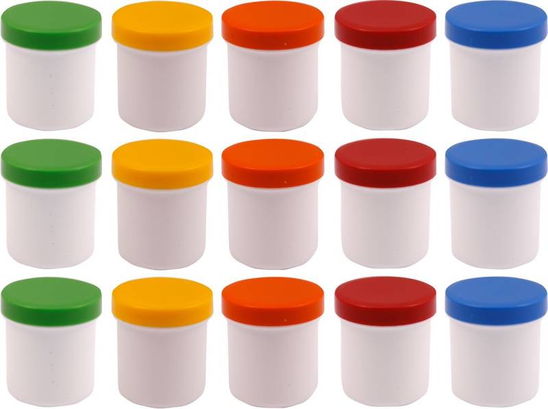 Doserie Kuhn Dose für Salben, Cremes oder Kleinigkeiten (Füllvolumen 12 ml (hoch), Höhe 31 mm, 15 St., Salbendosen mit passenden Deckeln), Cremedose, Salbentiegel, Salbenkruke von Doserie Kuhn