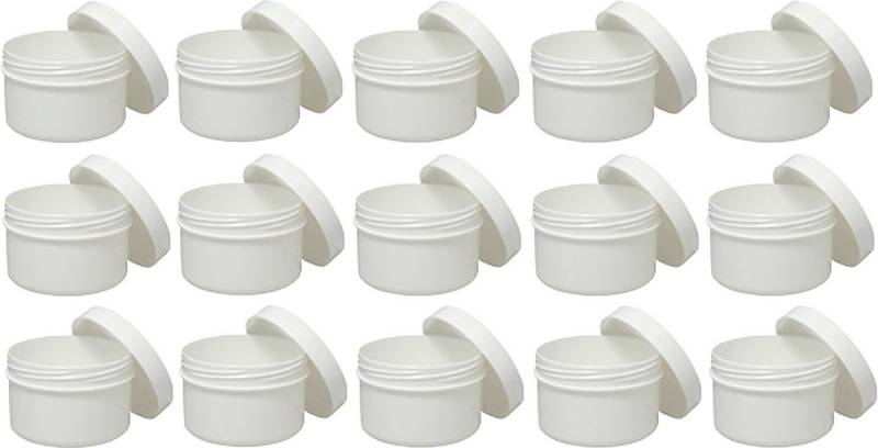 Doserie Kuhn Dose für Salben, Cremes oder Kleinigkeiten (Füllvolumen 125 ml (flach), Höhe 49 mm, 15 St., Salbendosen mit passenden Deckeln), Salbentiegel, Salbenkruke, Cremedose von Doserie Kuhn