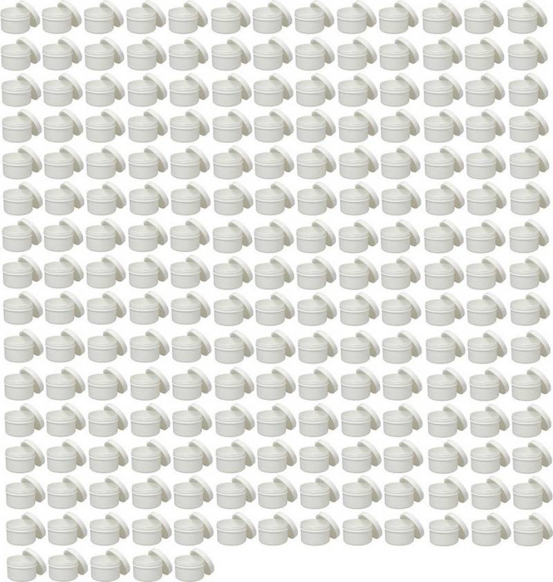 Doserie Kuhn Dose für Salben, Cremes oder Kleinigkeiten (Füllvolumen 125 ml (flach), Höhe 49 mm, 200 St., Salbendosen mit passenden Deckeln), Salbentiegel, Salbenkruke, Cremedose von Doserie Kuhn