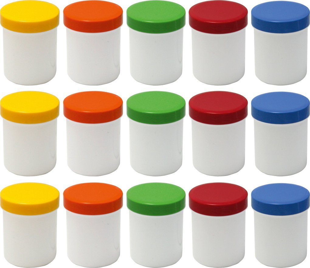 Doserie Kuhn Dose für Salben, Cremes oder Kleinigkeiten (Füllvolumen 25 ml (hoch), 15 St., Salbendosen mit passenden Deckeln), Cremedose, Salbentiegel, Salbenkruke von Doserie Kuhn