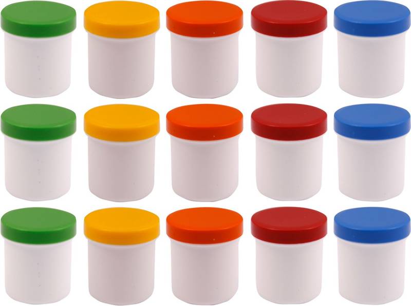 Doserie Kuhn Dose für Salben, Cremes oder Kleinigkeiten (Füllvolumen 35 ml (hoch), Höhe 48 mm, 15 St., Salbendosen mit passenden Deckeln), Salbentiegel, Salbenkruke, Cremedose von Doserie Kuhn