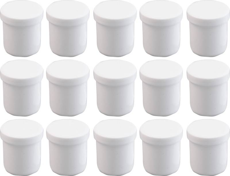Doserie Kuhn Dose für Salben, Cremes oder Kleinigkeiten (Füllvolumen 35 ml (hoch), Höhe 48 mm, 15 St., Salbendosen mit passenden Deckeln), Salbentiegel, Salbenkruke, Cremedose von Doserie Kuhn