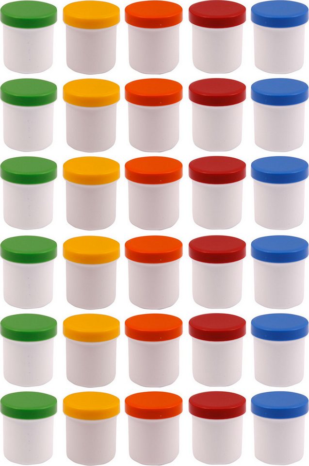 Doserie Kuhn Dose für Salben, Cremes oder Kleinigkeiten (Füllvolumen 35 ml (hoch), Höhe 48 mm, 30 St., Salbendosen mit passenden Deckeln), Salbentiegel, Salbenkruke, Cremedose von Doserie Kuhn