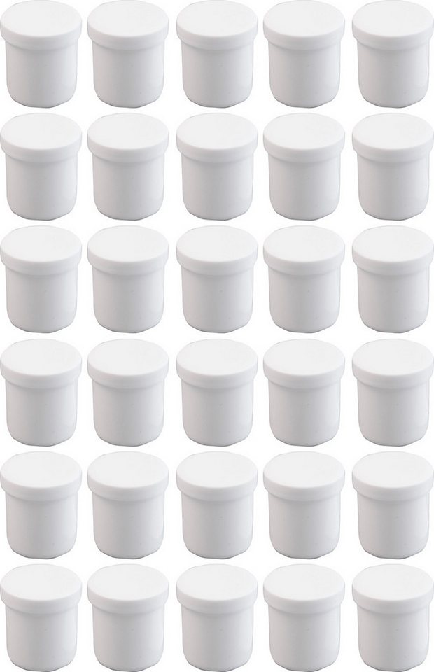 Doserie Kuhn Dose für Salben, Cremes oder Kleinigkeiten (Füllvolumen 35 ml (hoch), Höhe 48 mm, 30 St., Salbendosen mit passenden Deckeln), Salbentiegel, Salbenkruke, Cremedose von Doserie Kuhn