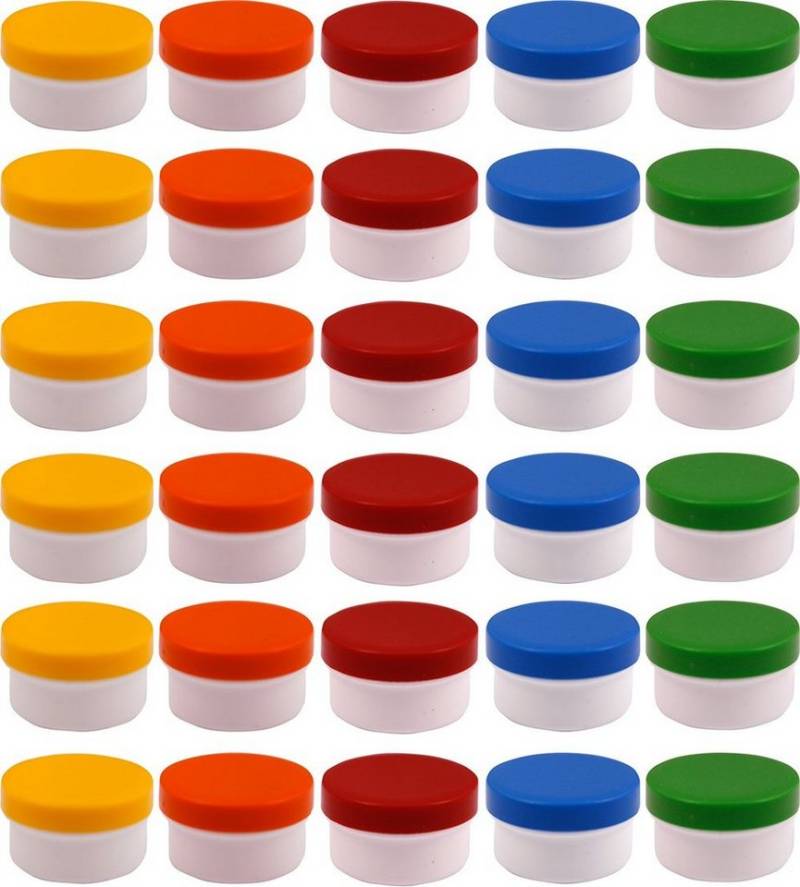 Doserie Kuhn Dose für Salben, Cremes oder Kleinigkeiten (Füllvolumen 6 ml, Höhe 17 mm, 30 St., Salbendosen mit passenden Deckeln), Salbentiegel, Salbenkruke, Cremedose von Doserie Kuhn