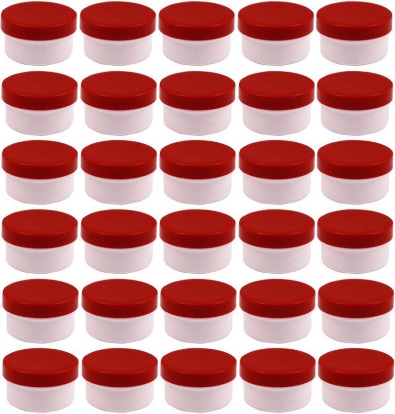 Doserie Kuhn Dose für Salben, Cremes oder Kleinigkeiten (Füllvolumen 6 ml, Höhe 17 mm, 30 St., Salbendosen mit passenden Deckeln), Salbentiegel, Salbenkruke, Cremedose von Doserie Kuhn