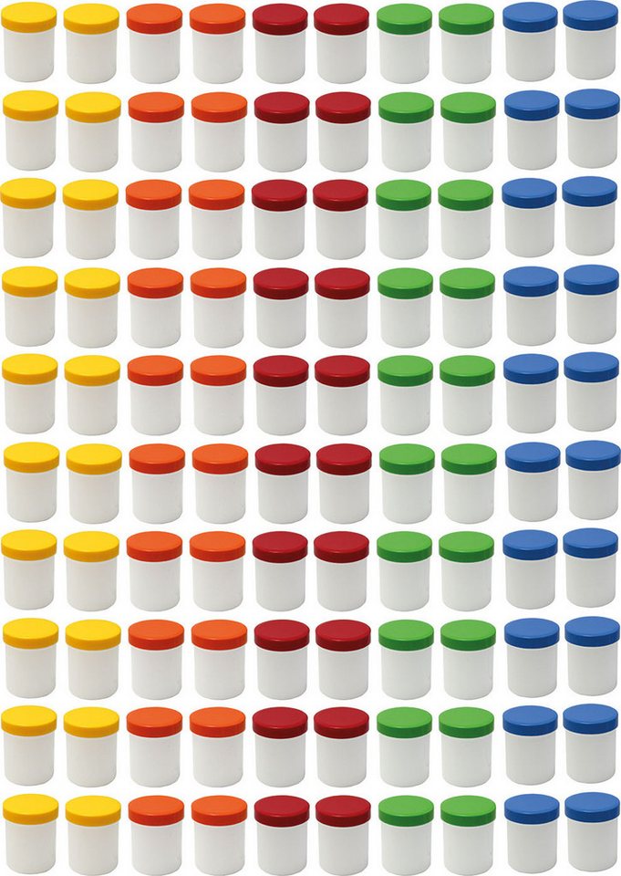 Doserie Kuhn Dose für Salben, Cremes oder Kleinigkeiten (Füllvolumen 60 ml (hoch), Höhe 56 mm, 100 St., Salbendosen mit passenden Deckeln), Salbentiegel, Salbenkruke, Cremedose von Doserie Kuhn