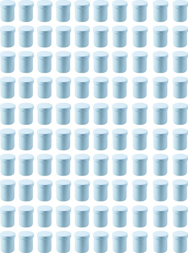 Doserie Kuhn Dose für Salben, Cremes oder Kleinigkeiten (Füllvolumen 60 ml (hoch), Höhe 56 mm, 100 St., Salbendosen mit passenden Deckeln), Salbentiegel, Salbenkruke, Cremedose von Doserie Kuhn