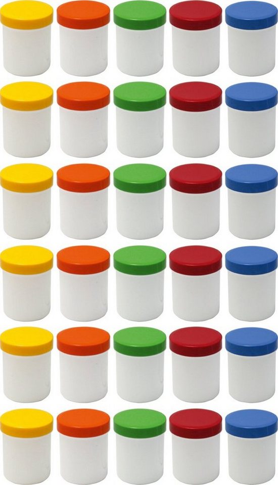 Doserie Kuhn Dose für Salben, Cremes oder Kleinigkeiten (Füllvolumen 60 ml (hoch), Höhe 56 mm, 30 St., Salbendosen mit passenden Deckeln), Salbentiegel, Salbenkruke, Cremedose von Doserie Kuhn
