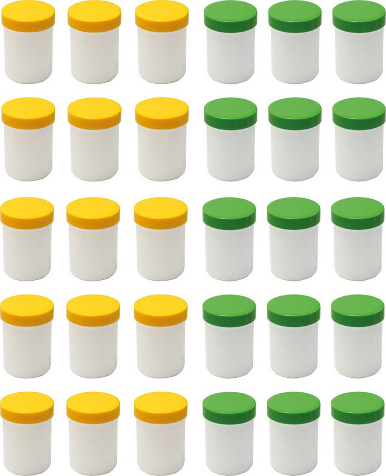 Doserie Kuhn Dose für Salben, Cremes oder Kleinigkeiten (Füllvolumen 60 ml (hoch), Höhe 56 mm, 50 St., Salbendosen mit passenden Deckeln), Salbentiegel, Salbenkruke, Cremedose von Doserie Kuhn