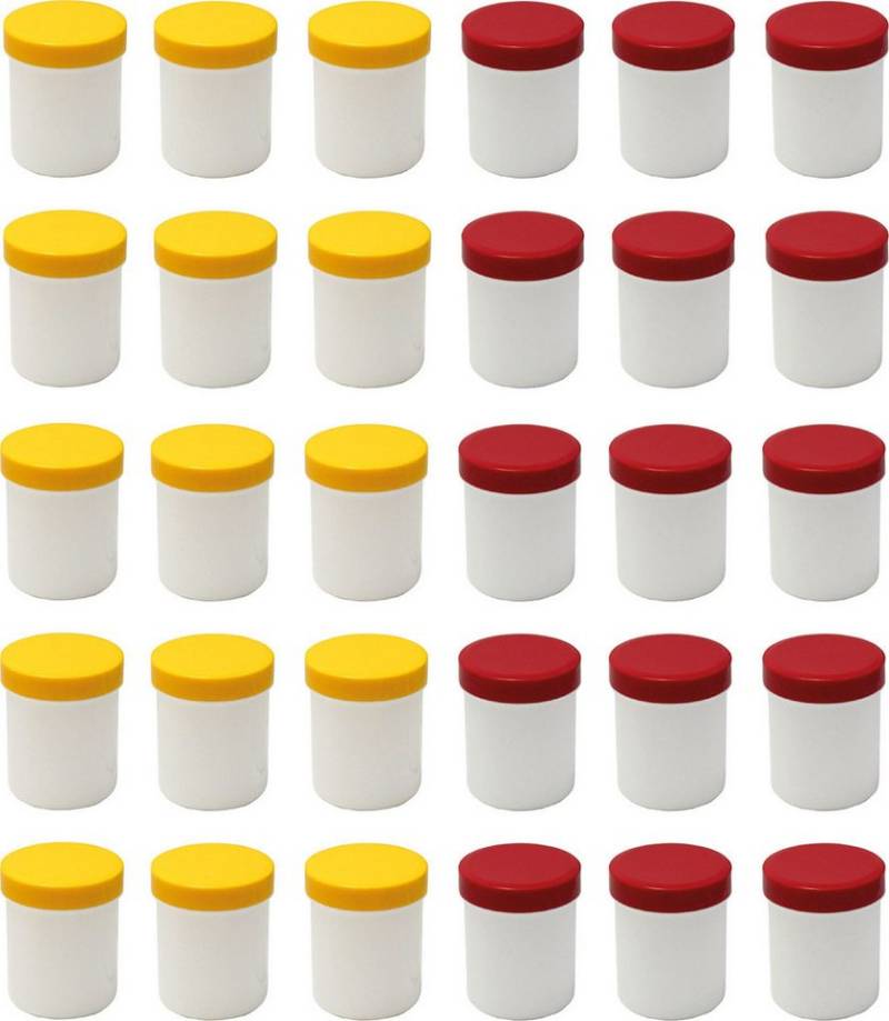 Doserie Kuhn Dose für Salben, Cremes oder Kleinigkeiten (Füllvolumen 60 ml (hoch), Höhe 56 mm, 50 St., Salbendosen mit passenden Deckeln), Salbentiegel, Salbenkruke, Cremedose von Doserie Kuhn