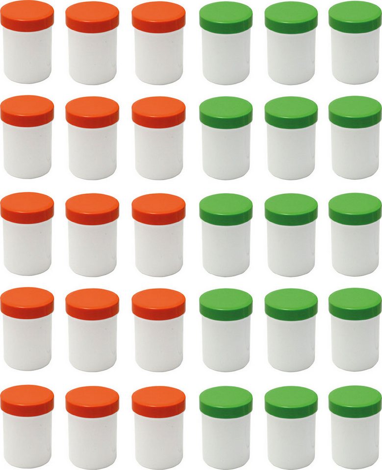 Doserie Kuhn Dose für Salben, Cremes oder Kleinigkeiten (Füllvolumen 60 ml (hoch), Höhe 56 mm, 50 St., Salbendosen mit passenden Deckeln), Salbentiegel, Salbenkruke, Cremedose von Doserie Kuhn