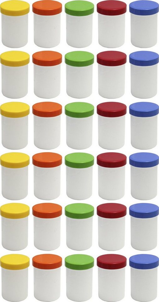 Doserie Kuhn Dose für Salben, Cremes oder Kleinigkeiten (Füllvolumen 75 ml, hoch, 30 St., Salbendosen mit passenden Deckeln), Cremedose, Schraubdose von Doserie Kuhn