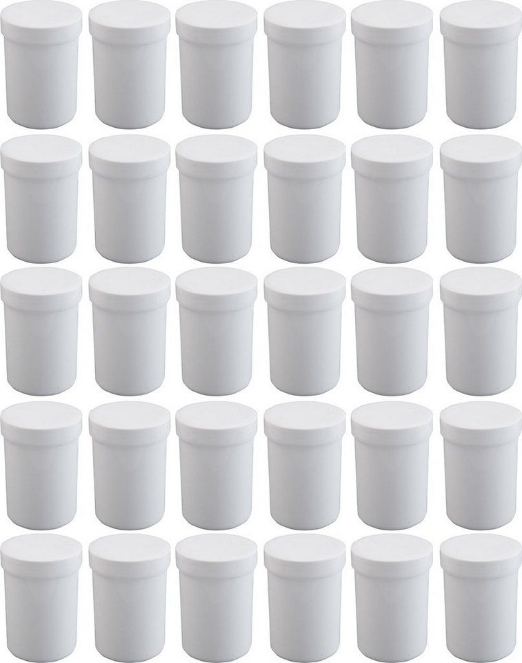 Doserie Kuhn Dose für Salben, Cremes oder Kleinigkeiten (Füllvolumen 75 ml, hoch, 30 St., Salbendosen mit passenden Deckeln), Cremedose, Schraubdose von Doserie Kuhn