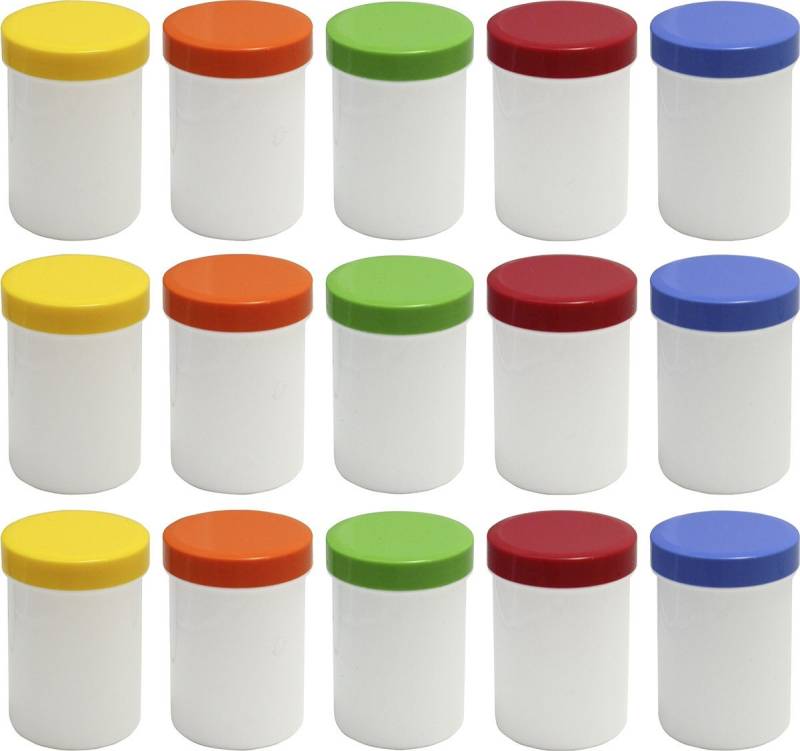 Doserie Kuhn Dose für Salben, Cremes oder Kleinigkeiten (Füllvolumen 75 ml (hoch), Höhe 65 mm, 15 St., Salbendosen mit passenden Deckeln), Cremedose, Schraubdose von Doserie Kuhn