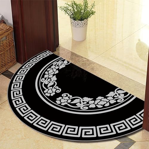 Dostear Halbrunder Teppich FußMatte Halbrund Hereinspaziert Fussmatten HaustüR Bodenmatte Innen Fussmatte Kitchen Mat Deko Eingangsbereich Aussen 70x120cm 2526-1 von Dostear