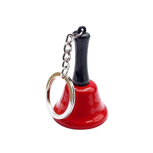 Handglocke Glocke lauter Klang Service Glocke Achtung Schule Glocke für Hotel Rezeption Lauter Anruf Handglocke Schalter Empfang Glocke Abendessen Glocke Rot 3.8x6cm von Dostear