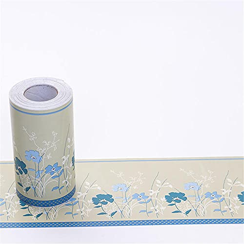 TapetenbordüRe Selbstklebende BordüRe Wand Wohnzimmer Tapeten Fliesenaufkleber Bad Dekoband Selbstklebend Blaue Blumen 10 X 1000CM TapetenbordüRe Selbstklebende BordüRe Wand Wohnzimmer Tapeten Fliesenaufkleber Bad Dekoband Selbstklebend Blaue Blumen 10 X 1000CM von Dostear