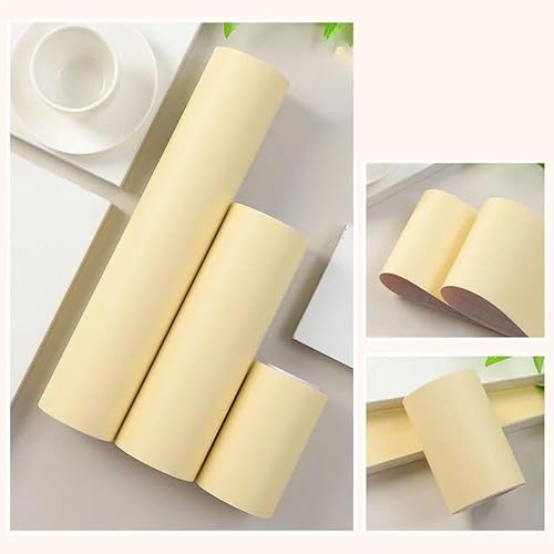 TapetenbordüRe Selbstklebende BordüRe Wand Wohnzimmer Tapeten Fliesenaufkleber Bad Dekoband Selbstklebend Creme farben 10cm X 500cm von Dostear