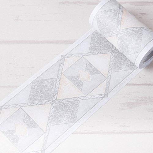 TapetenbordüRe Selbstklebende BordüRe Wand Wohnzimmer Tapeten Fliesenaufkleber Bad Dekoband Selbstklebend Graues Muster 10.6 X 1000cm TapetenbordüRe Selbstklebende BordüRe Wand Wohnzimmer Tapeten Fliesenaufkleber Bad Dekoband Selbstklebend Graues Muster 10.6 X 1000cm von Dostear