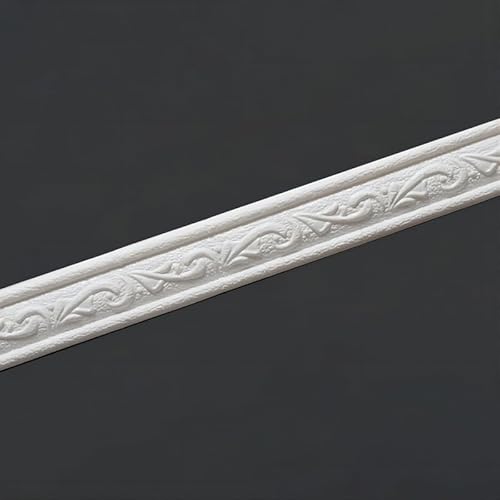 TapetenbordüRe Selbstklebende BordüRe Wand Wohnzimmer Tapeten Fliesenaufkleber Bad Dekoband Selbstklebend Weiß 4 X 230cm（1pcs） von Dostear