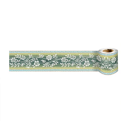 TapetenbordüRe Selbstklebende BordüRe Wand Wohnzimmer Tapeten Fliesenaufkleber Bad Dekoband Selbstklebend WeißE BläTter 10cm X 240cm von Dostear