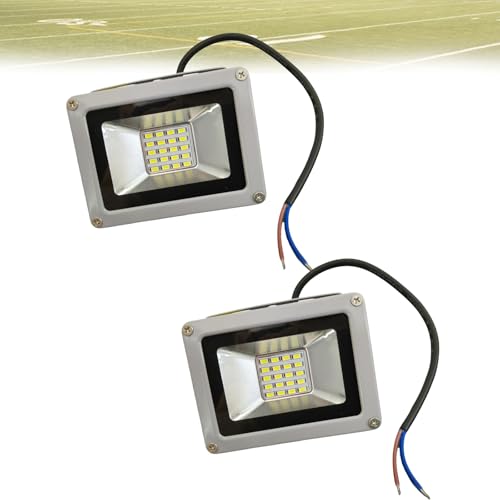 Dotauge 2 Stück 10 W LED-Sicherheitsleuchten for den Außenbereich Flutlicht IP66 wasserdicht Arbeitswandleuchte Warmweiß 2800 K for Garten Garage Terrasse(3000K) von Dotauge
