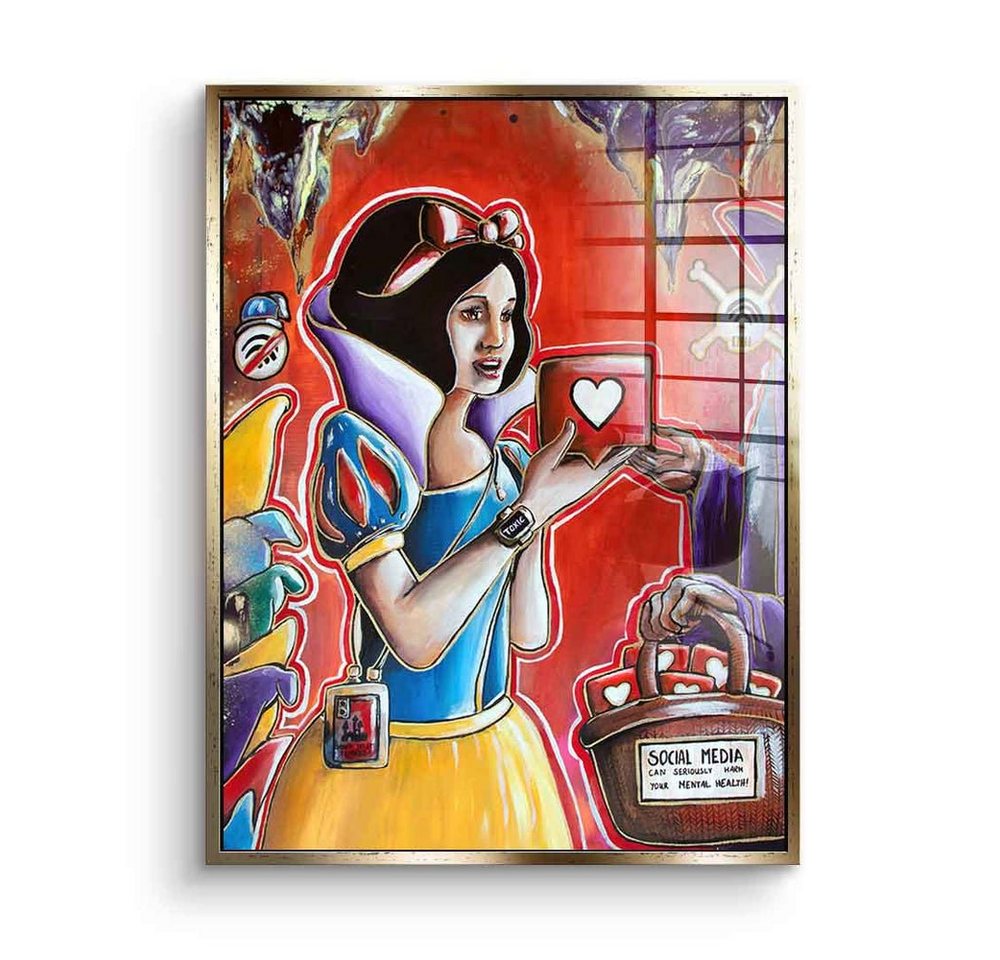 DOTCOMCANVAS® Acrylglasbild Snowlike - Acrylglas, Acrylglasbild Snowlike Snow White Schneewittchen social comic Pop Art von Dotcomcanvas
