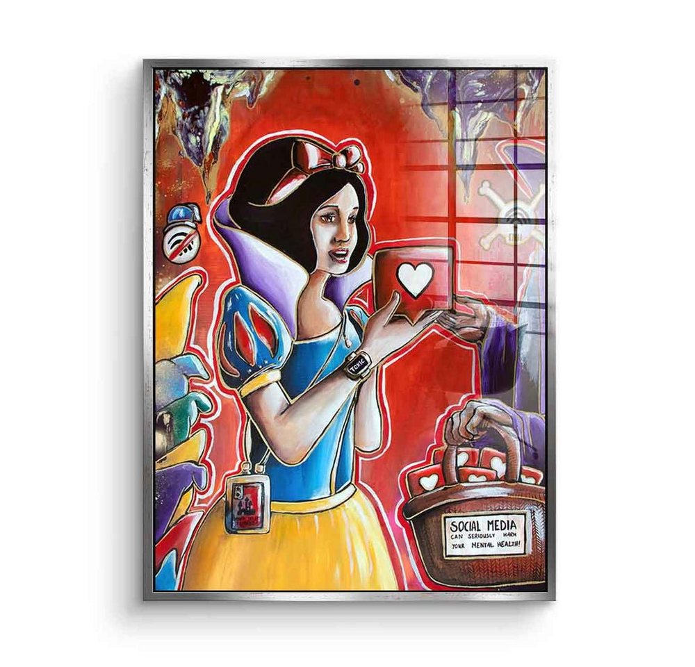 DOTCOMCANVAS® Acrylglasbild Snowlike - Acrylglas, Acrylglasbild Snowlike Snow White Schneewittchen social comic Pop Art von Dotcomcanvas