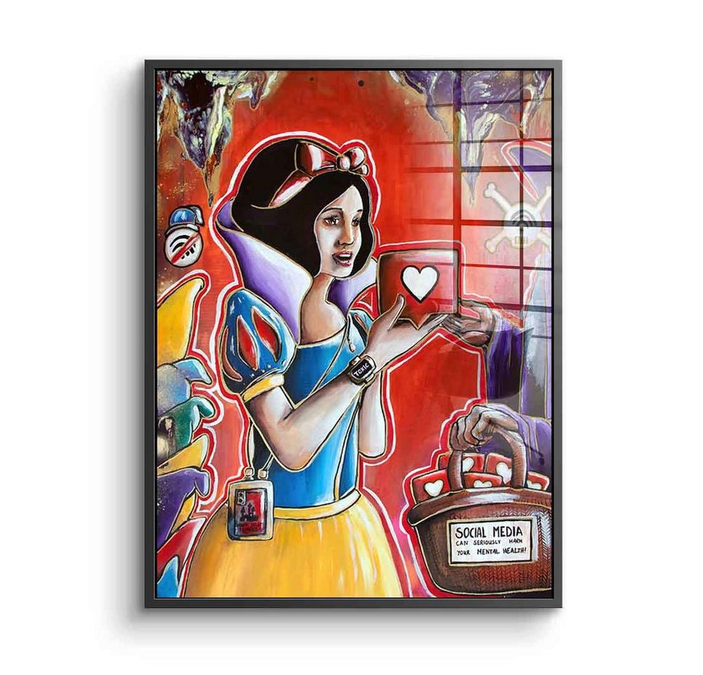 DOTCOMCANVAS® Acrylglasbild Snowlike - Acrylglas, Acrylglasbild Snowlike Snow White Schneewittchen social comic Pop Art von Dotcomcanvas