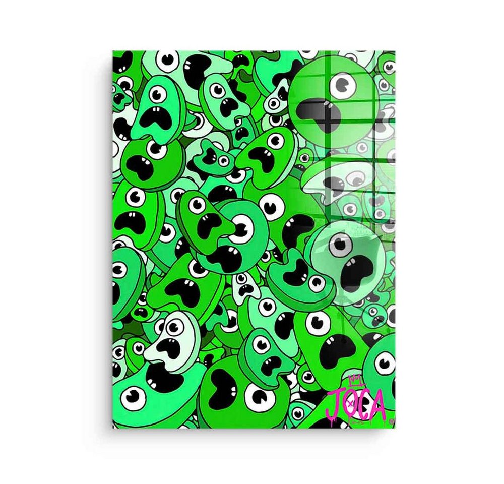 DOTCOMCANVAS® Acrylglasbild Sordins Green - Acrylglas, Acrylglasbild Sordins Green comic Figur grün hochkant von Dotcomcanvas