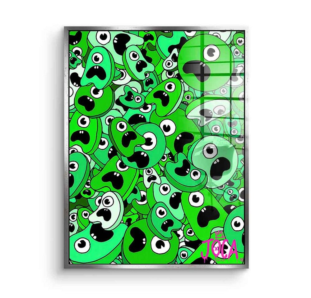 DOTCOMCANVAS® Acrylglasbild Sordins Green - Acrylglas, Acrylglasbild Sordins Green comic Figur grün hochkant von Dotcomcanvas