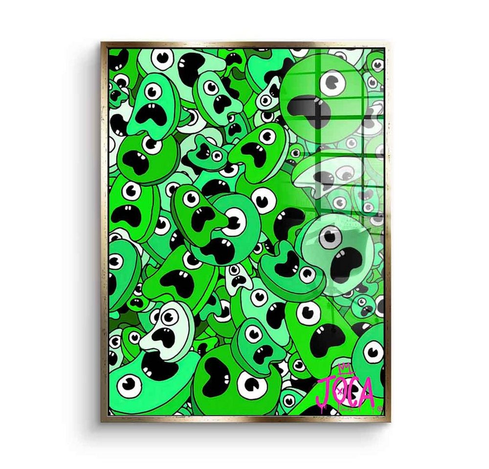 DOTCOMCANVAS® Acrylglasbild Sordins Green - Acrylglas, Acrylglasbild Sordins Green comic Figur grün hochkant von Dotcomcanvas