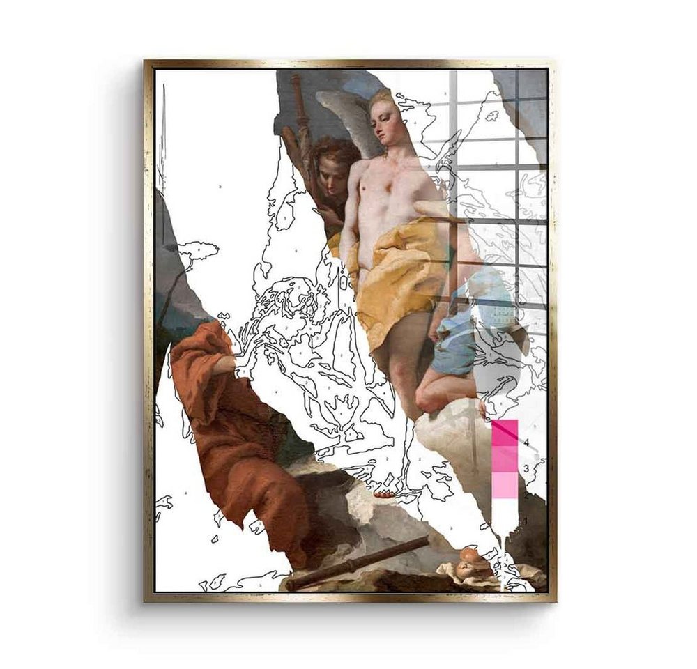 DOTCOMCANVAS® Acrylglasbild Sorrow - Acrylglas, Acrylglasbild Michelangelo Sorrow Engel Pop Art abstrakt von Dotcomcanvas