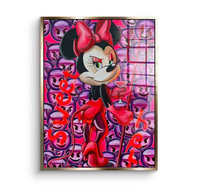 DOTCOMCANVAS® Acrylglasbild Sweet Hell - Acrylglas, Acrylglasbild Minnie Minnie Mouse Sweet Hell sexy devil comic Pop Art von Dotcomcanvas