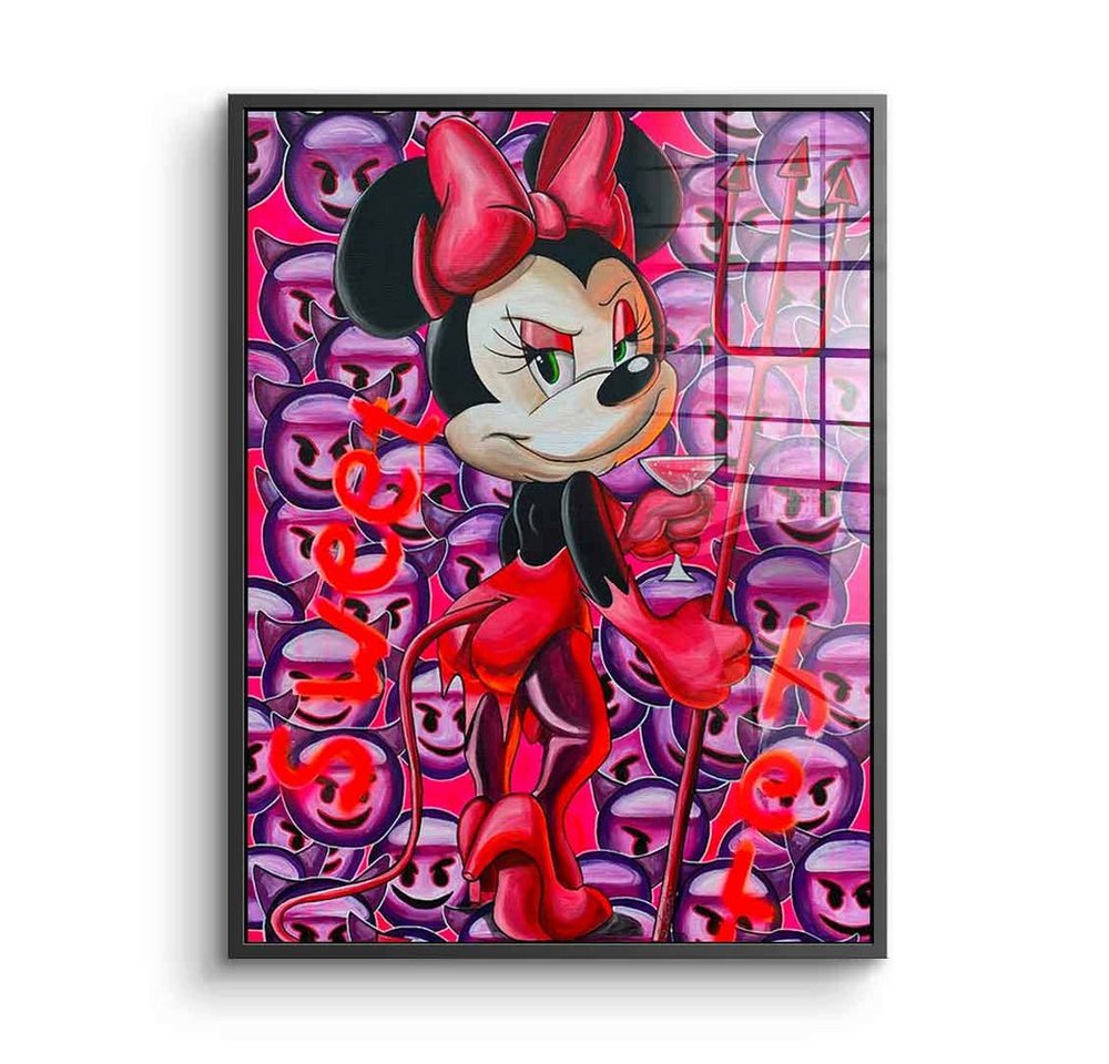 DOTCOMCANVAS® Acrylglasbild Sweet Hell - Acrylglas, Acrylglasbild Minnie Minnie Mouse Sweet Hell sexy devil comic Pop Art von Dotcomcanvas