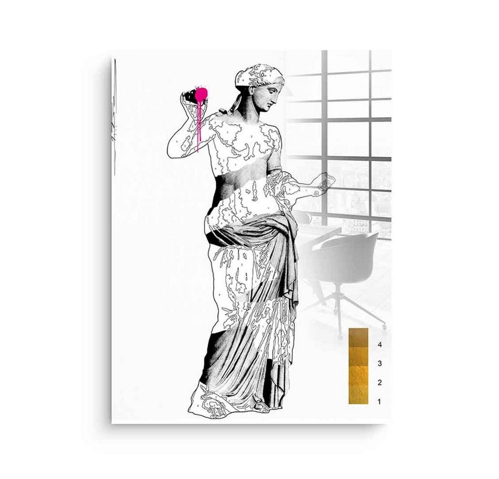 DOTCOMCANVAS® Acrylglasbild Venus de Arles - Acrylglas, Acrylglasbild Venus von Arles Statue römische Göttin weiß abstrakt von Dotcomcanvas