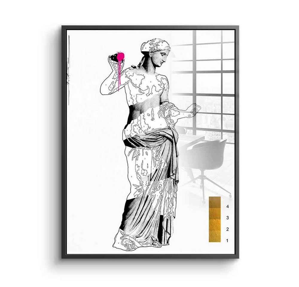 DOTCOMCANVAS® Acrylglasbild Venus de Arles - Acrylglas, Acrylglasbild Venus von Arles Statue römische Göttin weiß abstrakt von Dotcomcanvas